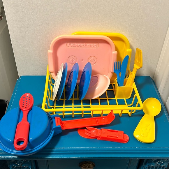 Fisher-Price Other - Vintage Fisher Price Dishes lot Food Spoons forks Knives Spatulas plates…